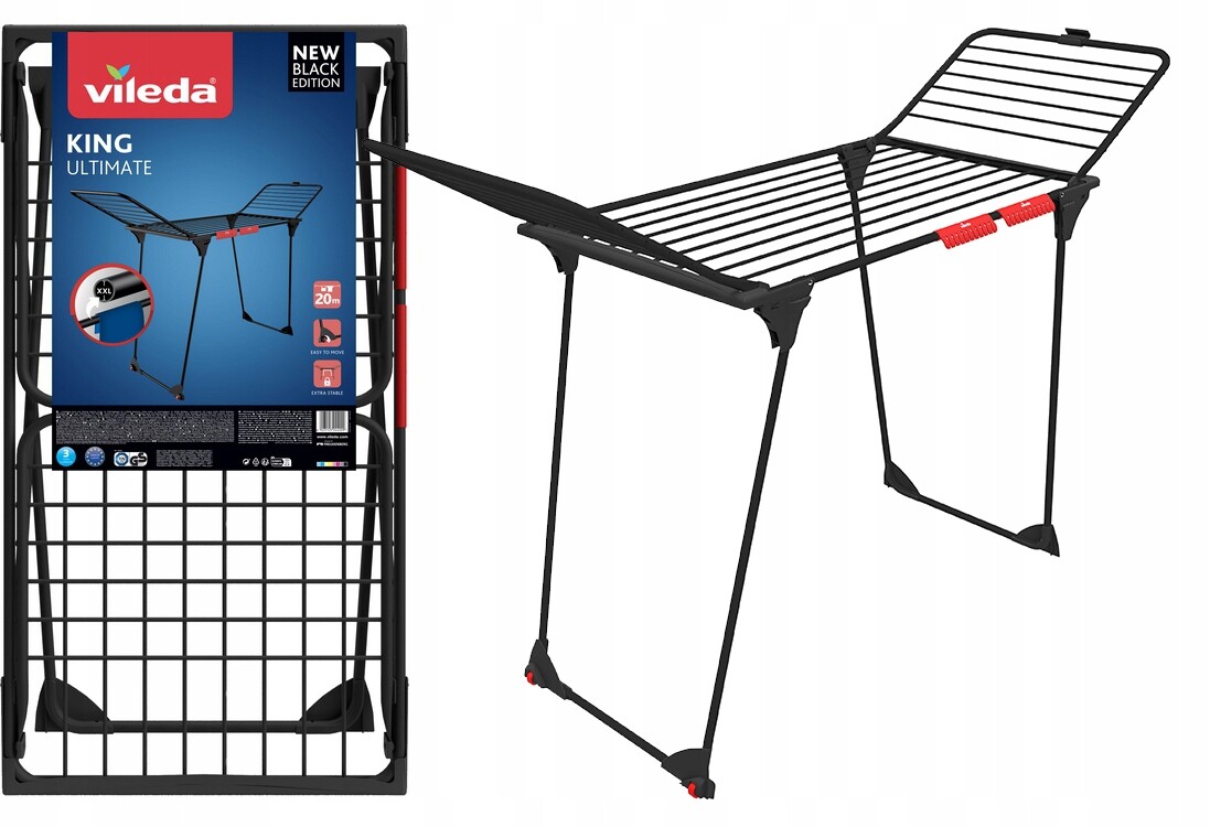 Vileda King Ultimate Large Sušák prádla s tlustými strunami 6 mm