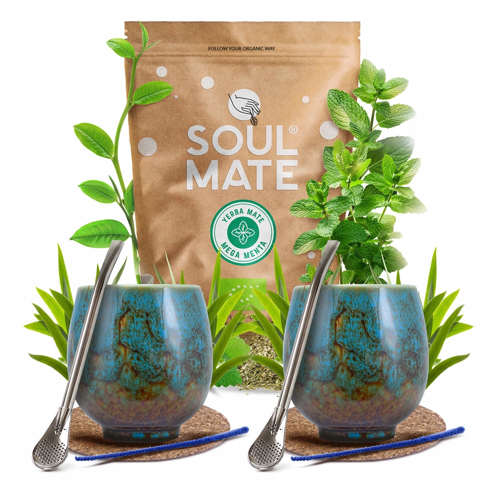 Dárková Sada Yerba Soul Mate Menta 500g Matero Pro Dva