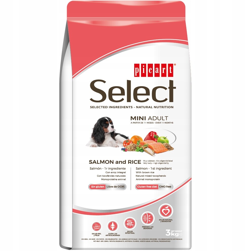 Picart Select Mini Adult Losos a rýže 3 kg