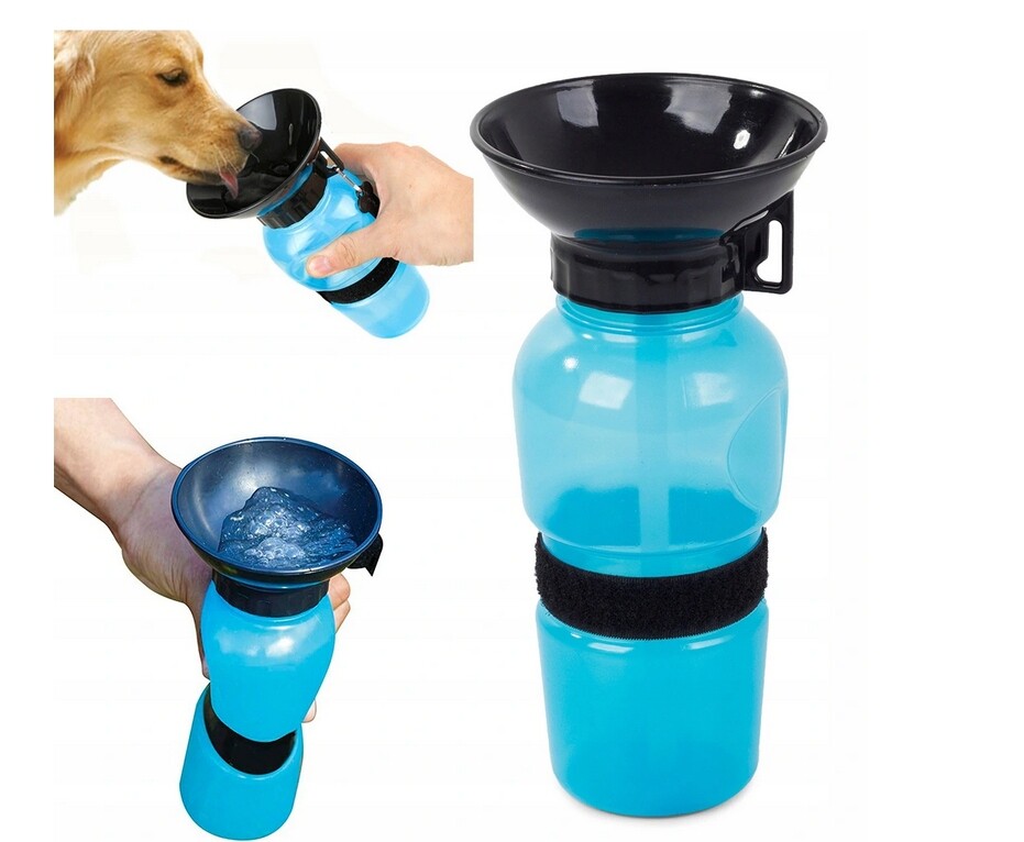 2 x Lahev Na Pití Pro Psa Láhev Miska 0,5L