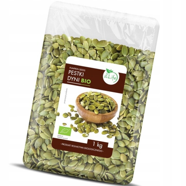 Loupaná dýňová semínka Biolife ekologická Bio Eko 1 kg