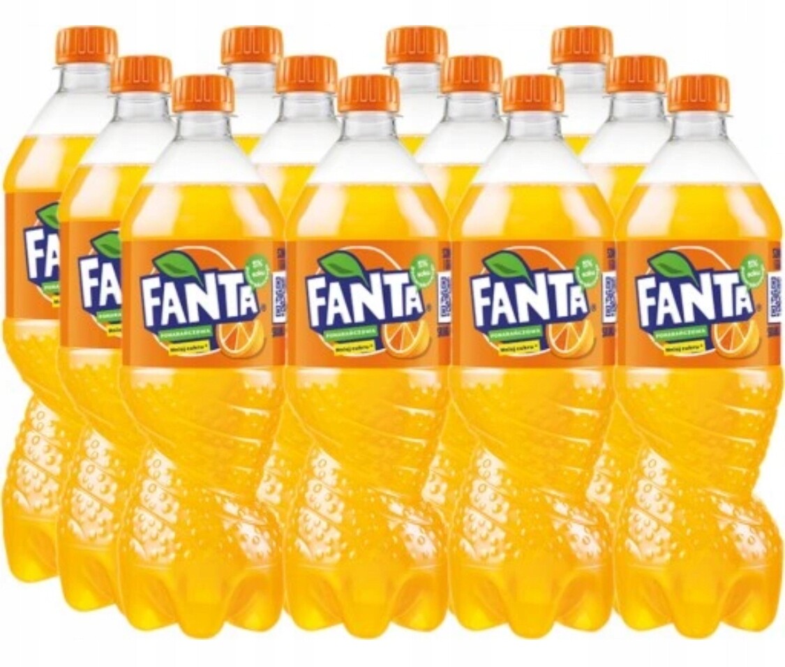 12x lahev na perlivý nápoj Fanta Orange 850ml Sycený Nápoj