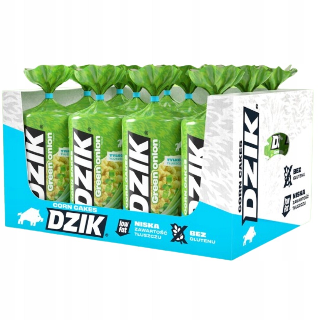 Wk Dzik Kukuřičné oplatky s příchutí zelené cibulky 120 g x 12 Ks