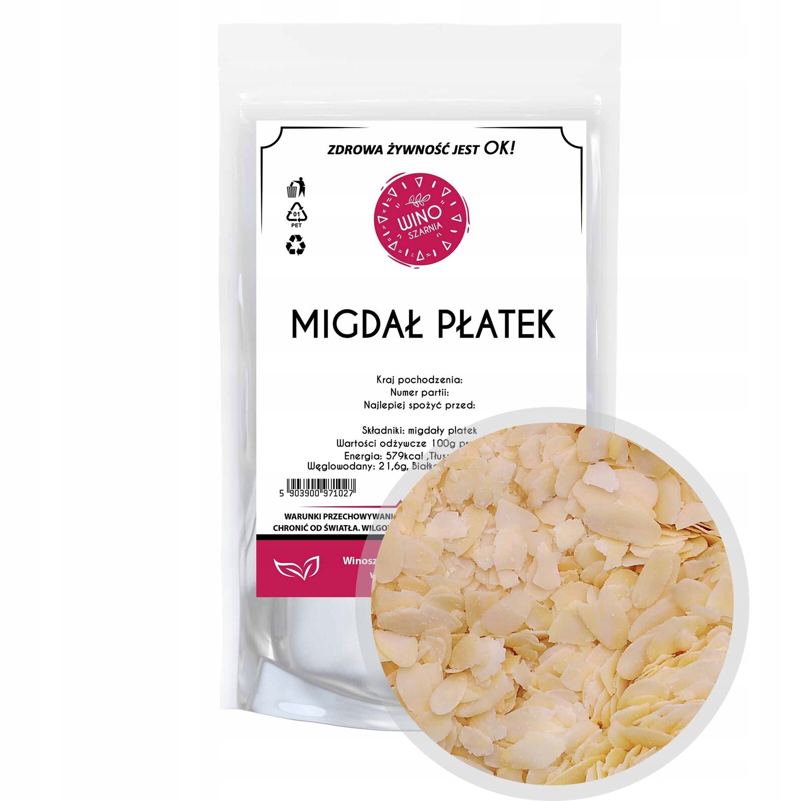 Madlové Plátky mandlové Vločky 500 g