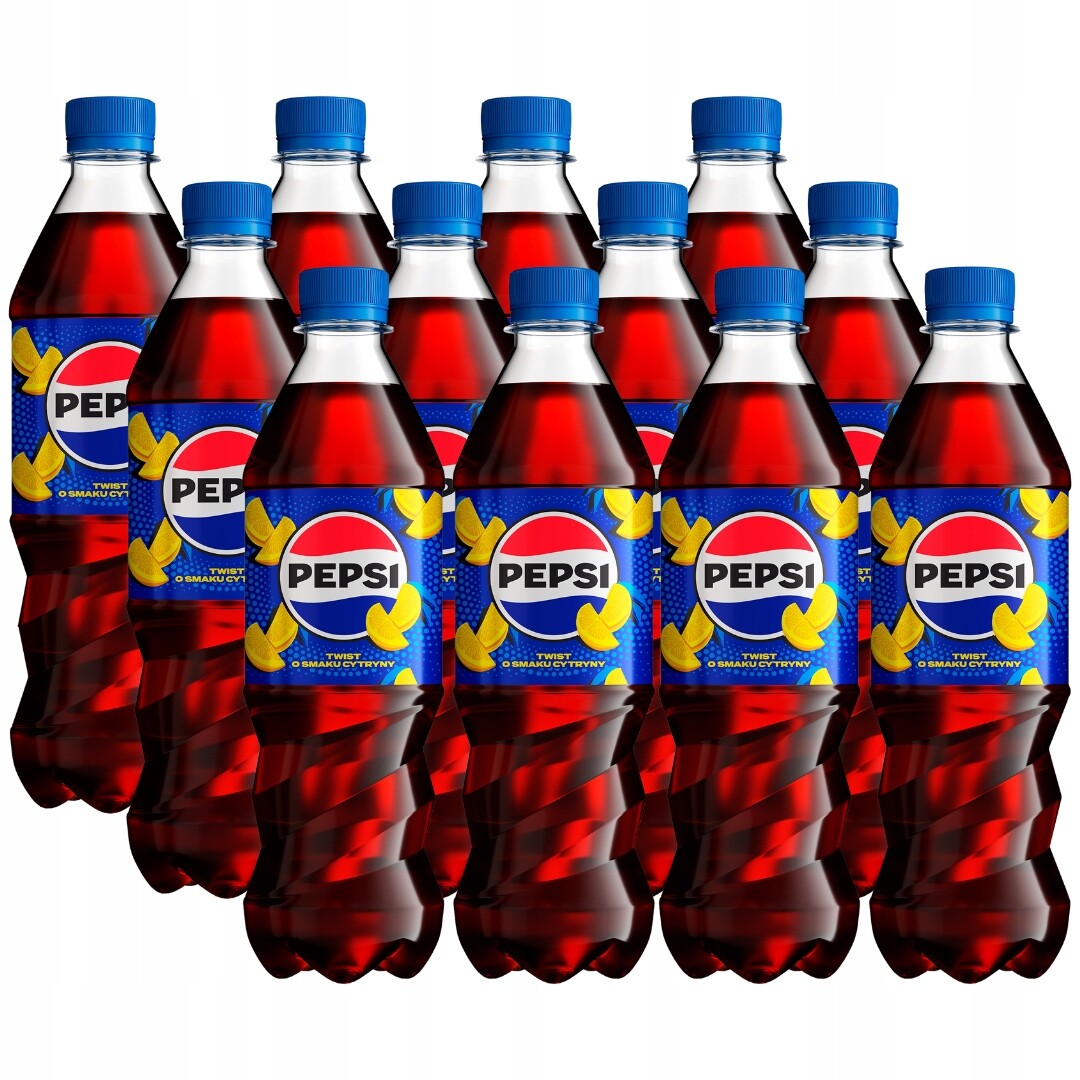 Pepsi Cola Lemon Twist Sycený nápoj s citronovou příchutí 0,5 lx 12 kusů