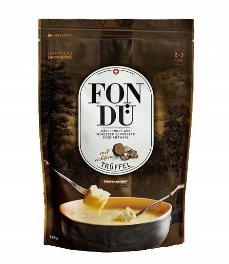 Sýrové fondue s lanýži 600 g – prémiový švýcarský sýr připravený k podávání