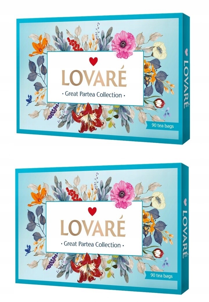 2 x sada čajů Lovare Winter Great Partea 18 příchutí 90 tor. 2 sady