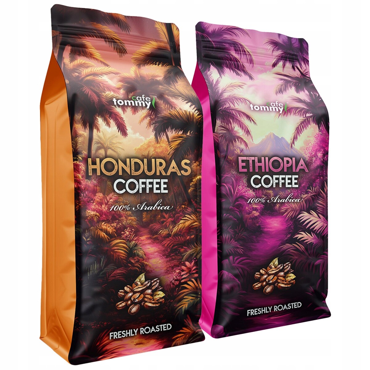 Káva zrnková Honduras a Etiopie 2x1 kg 100% Arabica Čerstvě pražená