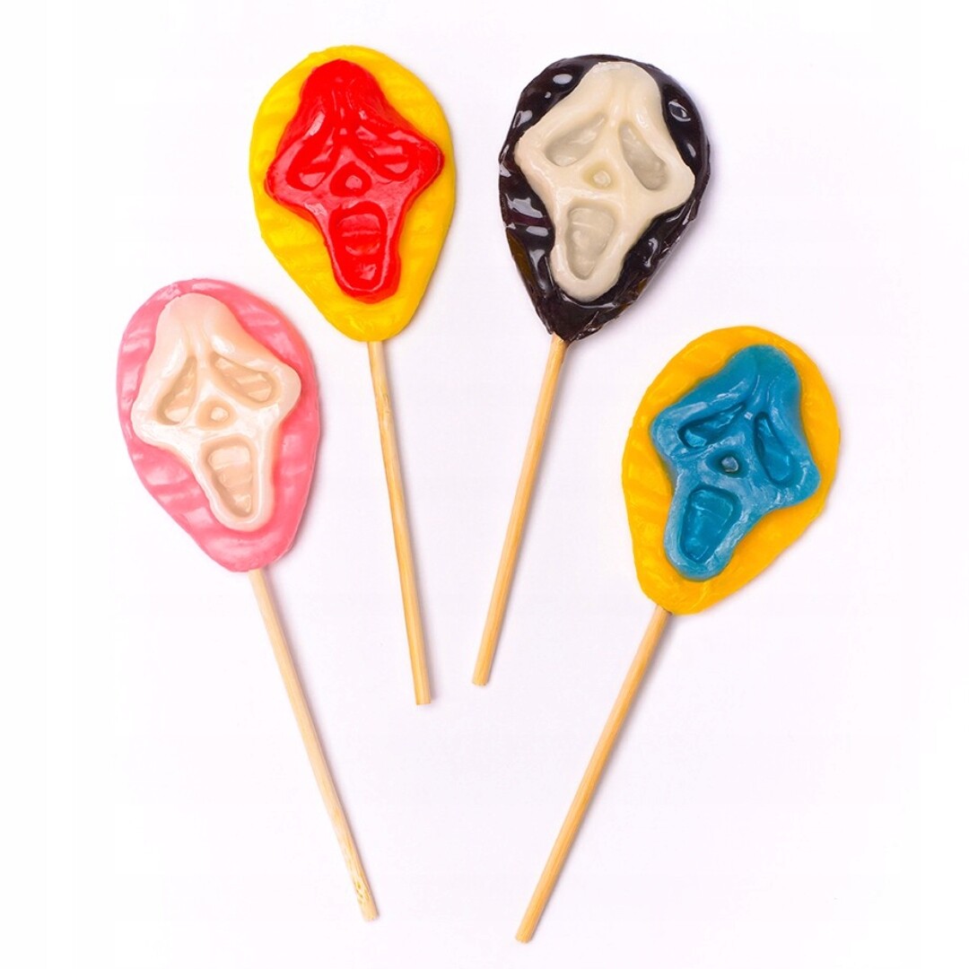 Lízátka ve tvaru halloweenské masky Inter 40g x 30 kusů