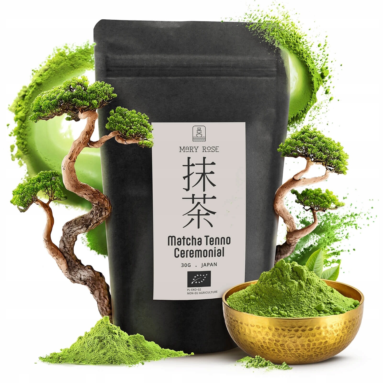 Mary Rose Certifikovaná japonská Matcha Tenno Bio Ceremonialní 30g
