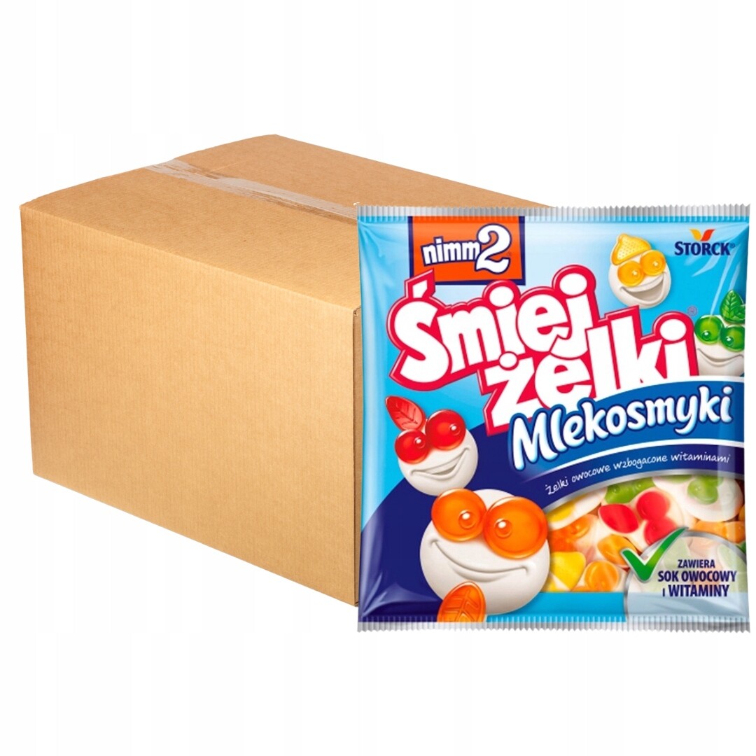 nimm2 Želé mléčné bonbóny Ovocné Želé Bonbony obohacené vitamíny 90g x 24 ks.