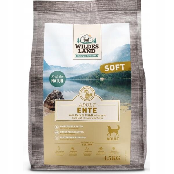 Wildes Land Dog Soft Adult Duck & Rice 1,5 kg