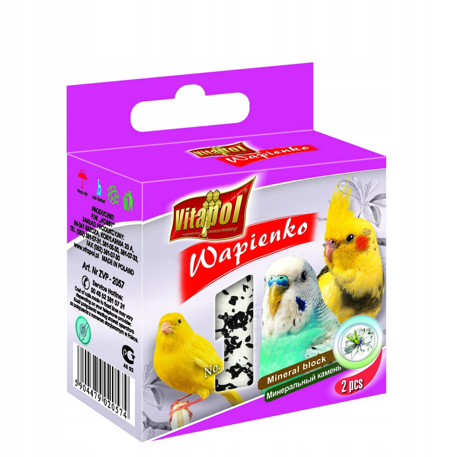 Vitapol Vápencová kostka pro ptáky – černucha [2