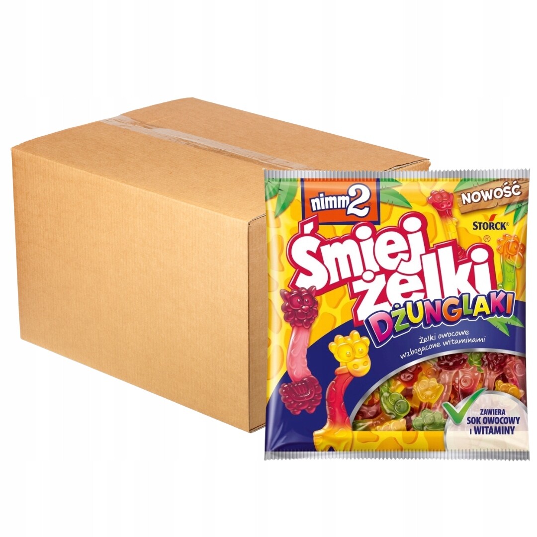 nimm2 Smetánky Džungle Želé Bonbony obohacené o vitamíny 90 g x 24 ks