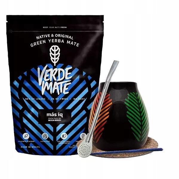 Sada Yerba Mate Verde Mate Mas Iq tykva bombilla 500 g 0,5 kg