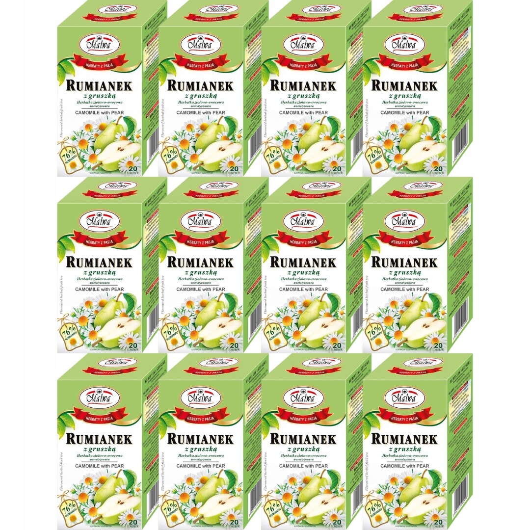 Malwa tea 100% čaj čaj s hruškou 20 tbl. x 12 kusů