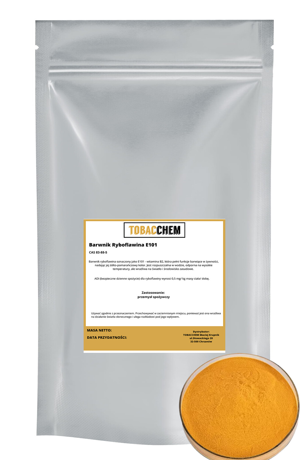 Potravinářské barvivo – Riboflavin E101 500G