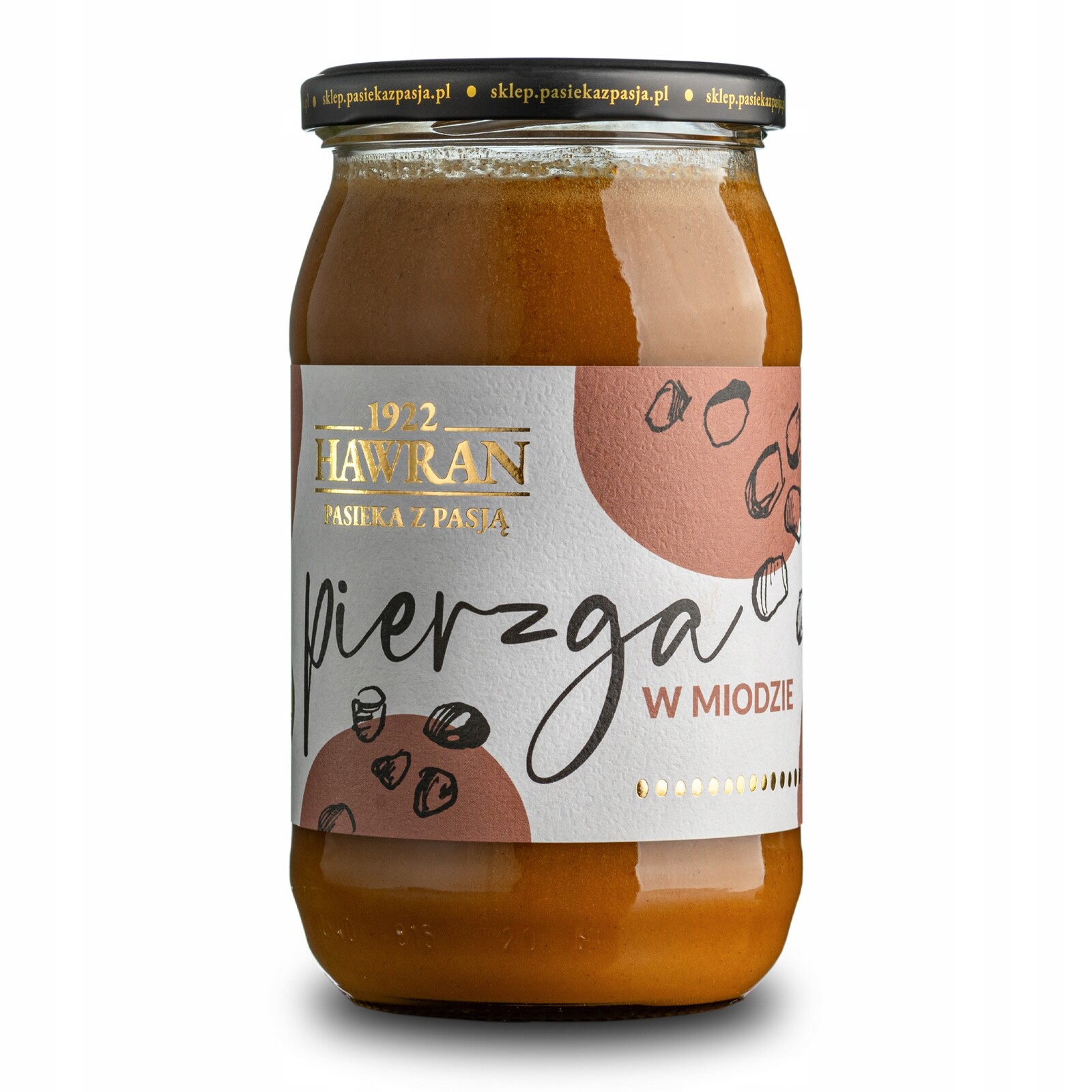 Med mnohokvětý s peřím 1010 g 1,01 kg Pasieka z Pasją Hawran