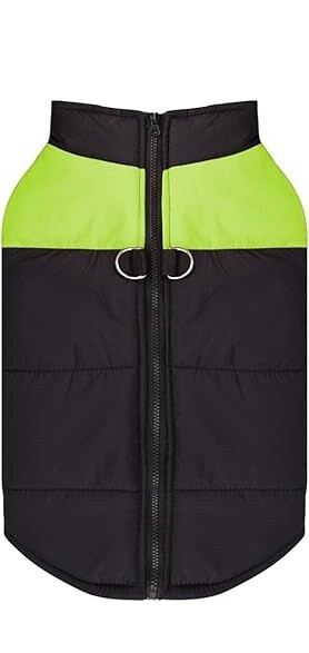 Bunda pro psa Shinmax – voděodolná černo-zelená XXL