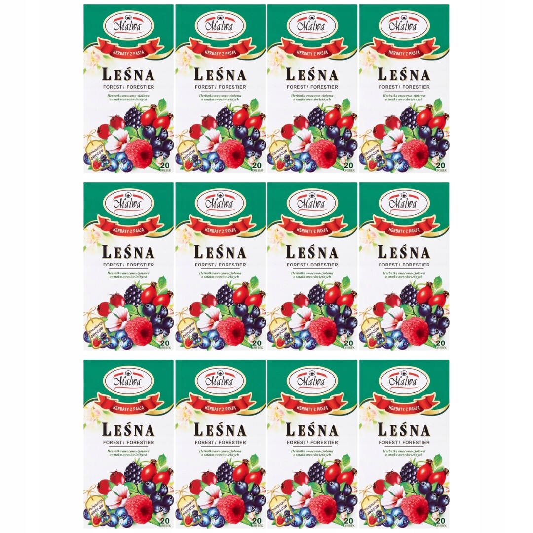 Malwa lesní plody a bylinný čaj 40 g (20 x 2 g) x 12 kusů