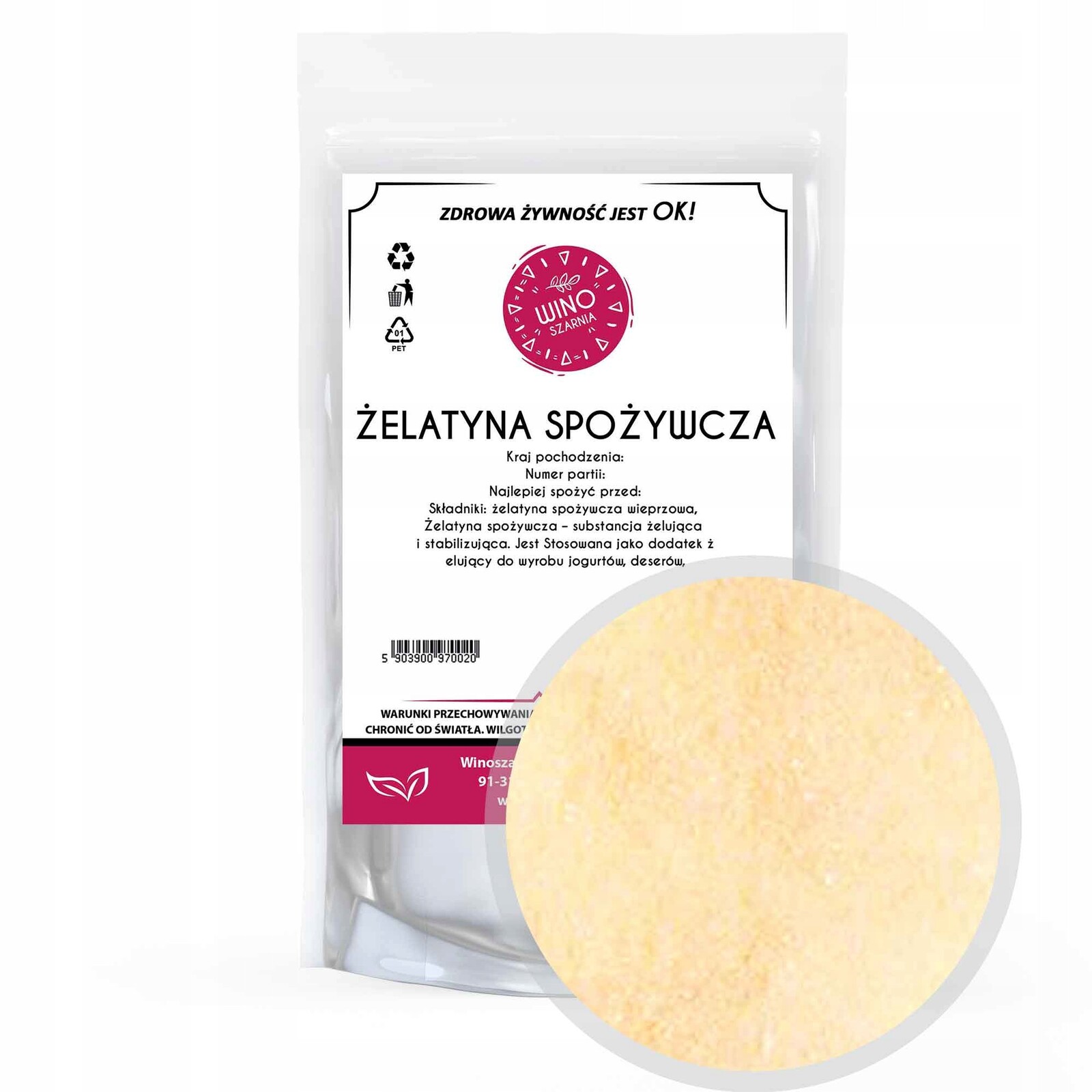 Jedlá vepřová Želatina 1 kg