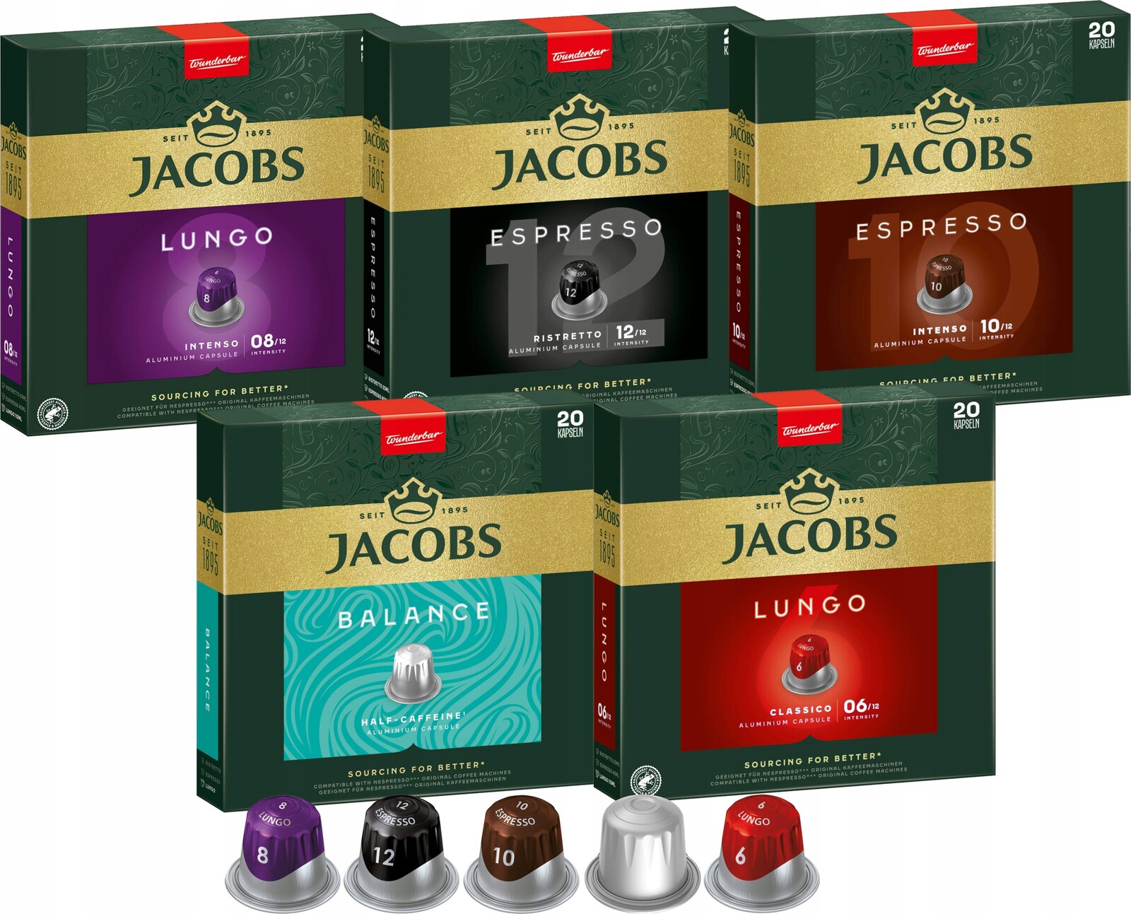 Set Jacobs D.egberts Káva Nespresso 10x10