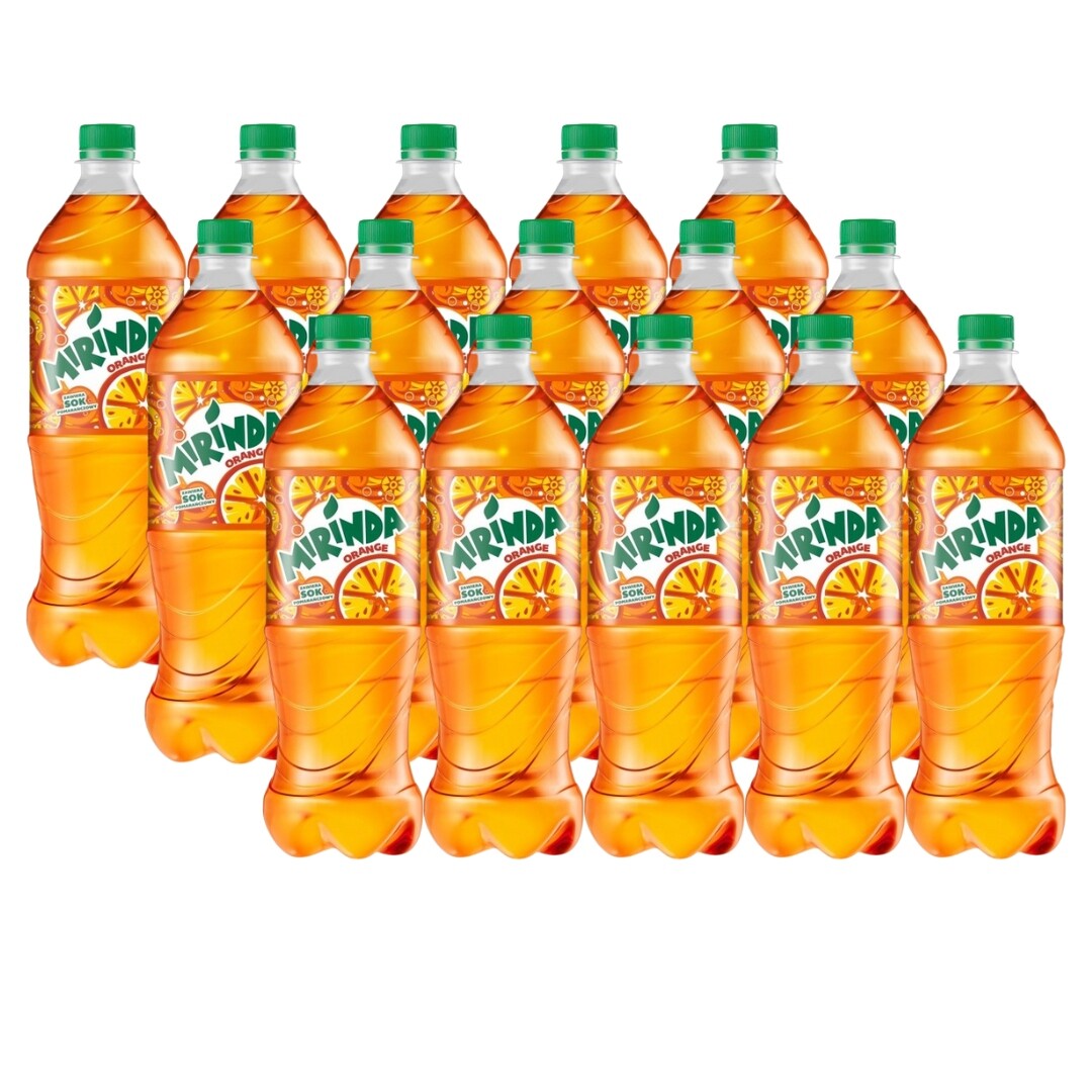 Mirinda Pomerančový perlivý Sycený nápoj 0,85 lx 1 5 kusů