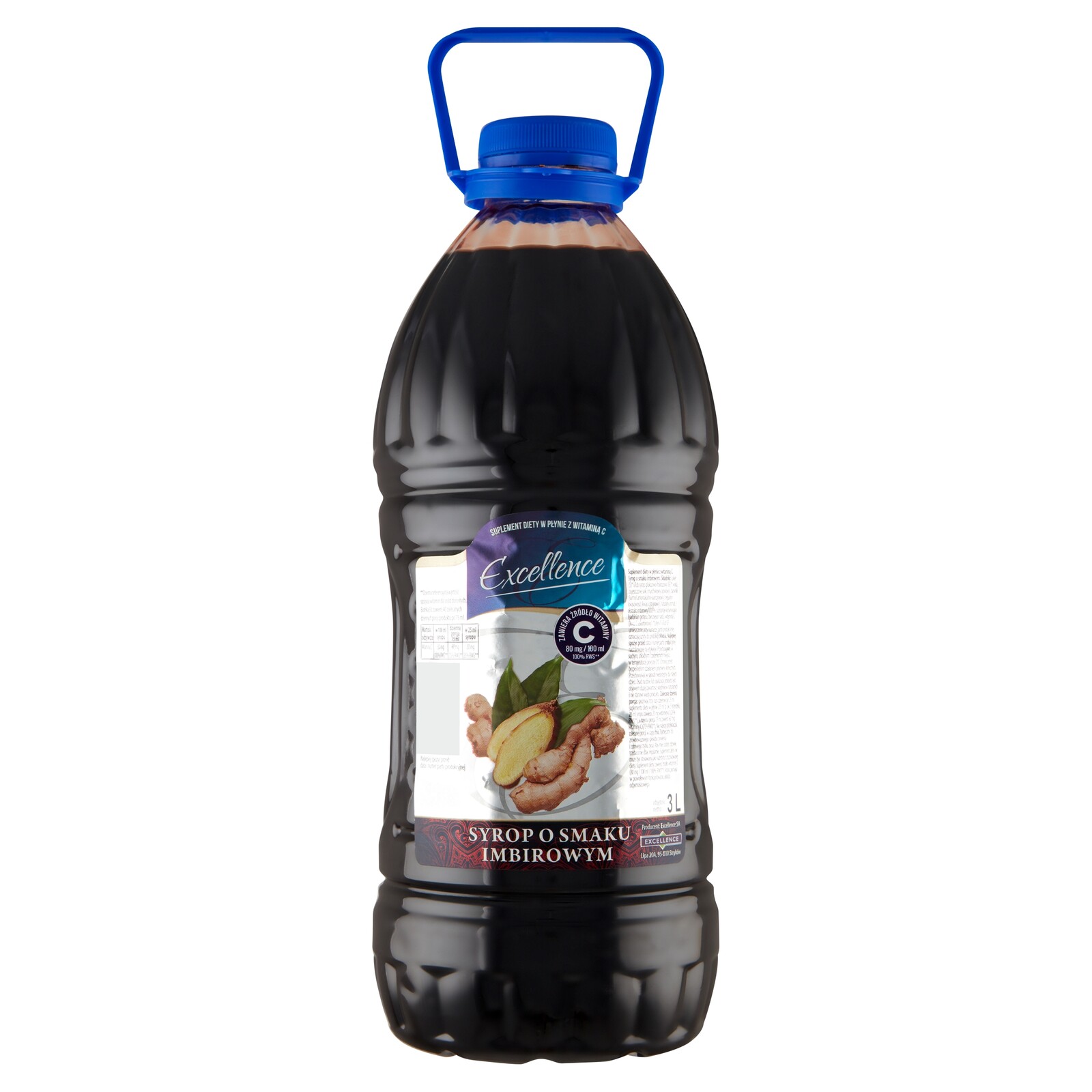 Zázvorový sirup velká láhev Excellence s příchutí zázvoru 3L