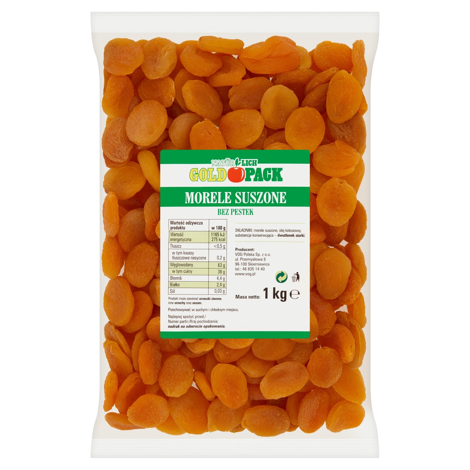 Gold Pack Sušené meruňky 1kg