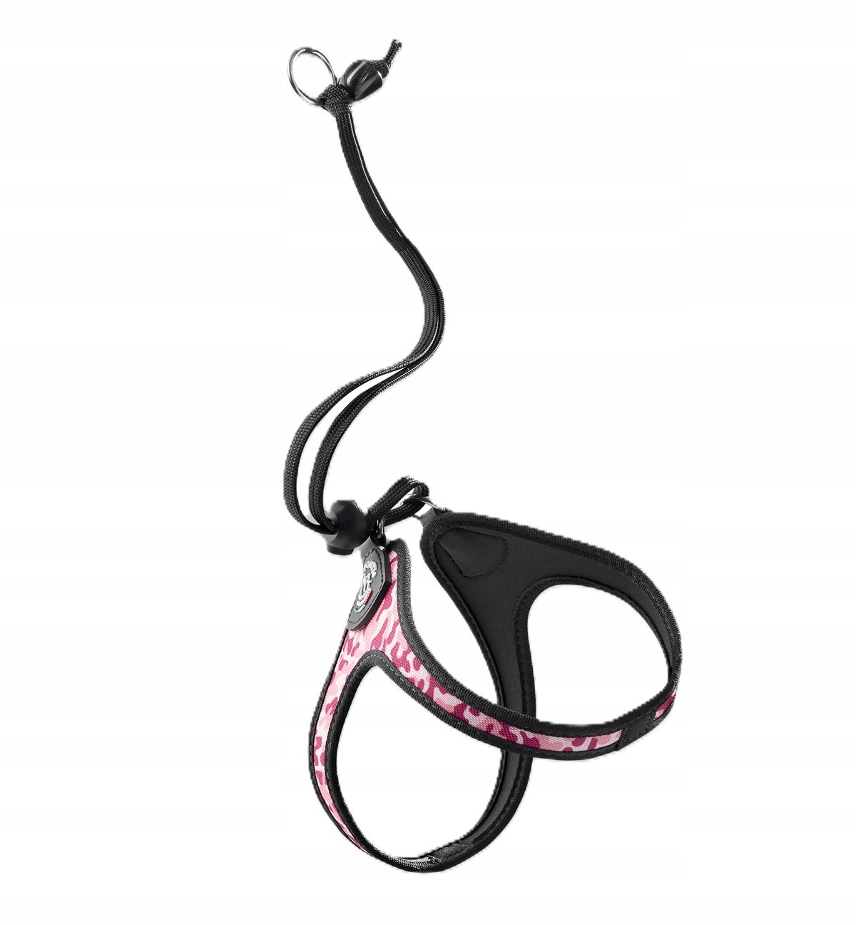 Tre Ponti Postroj pro psa a kočku reg. na zádech 1,5 růžový maskáčový