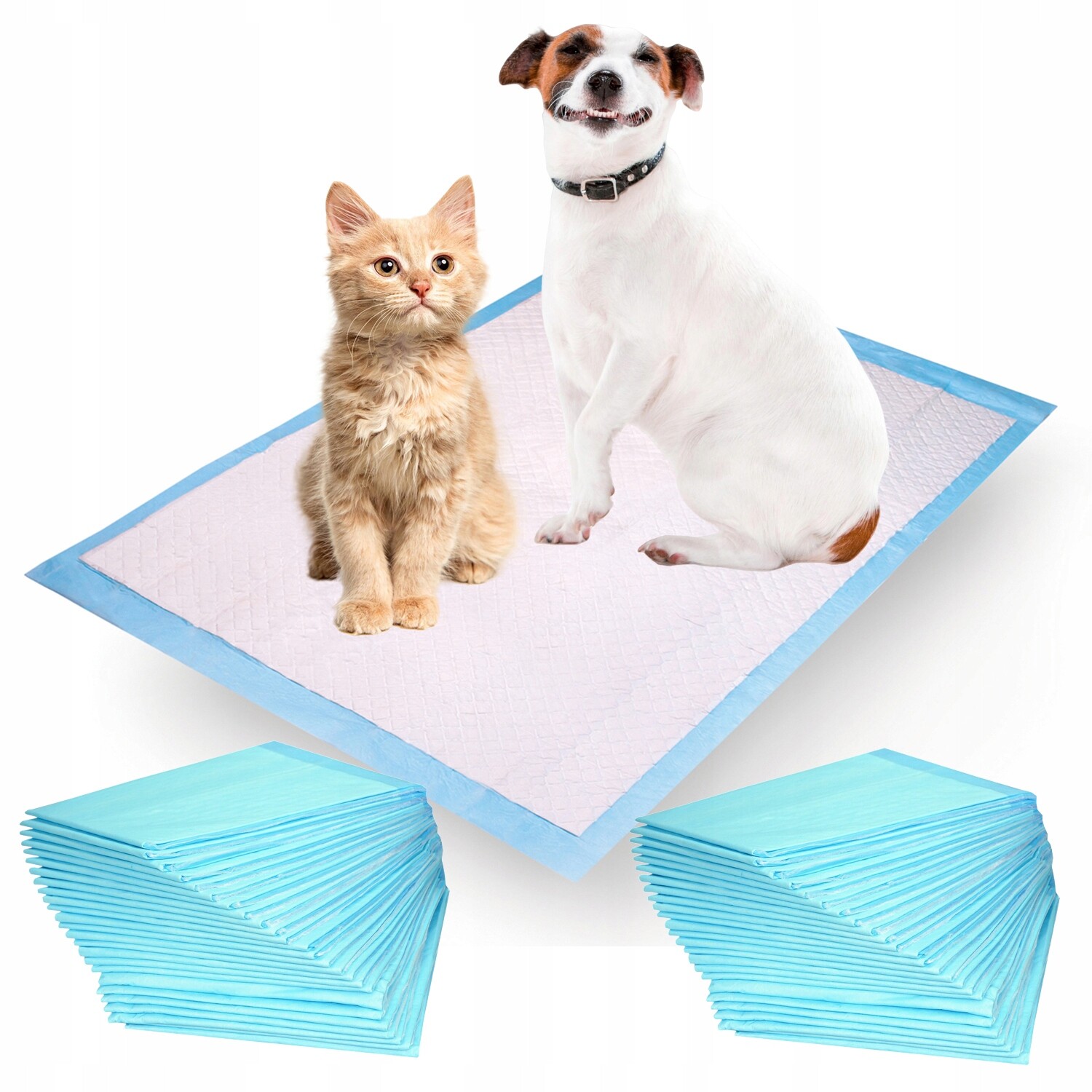 2 x Savé podložky pro domácí mazlíčky 60x60 cm 100 Kusů sáčky Bonus