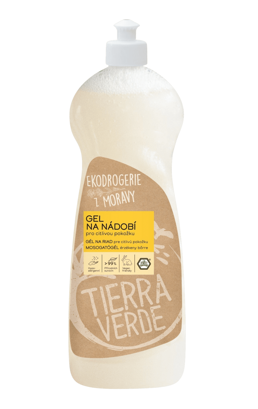 TIERRA VERDE Gel na nádobí pro citlivou pokožku 1 l