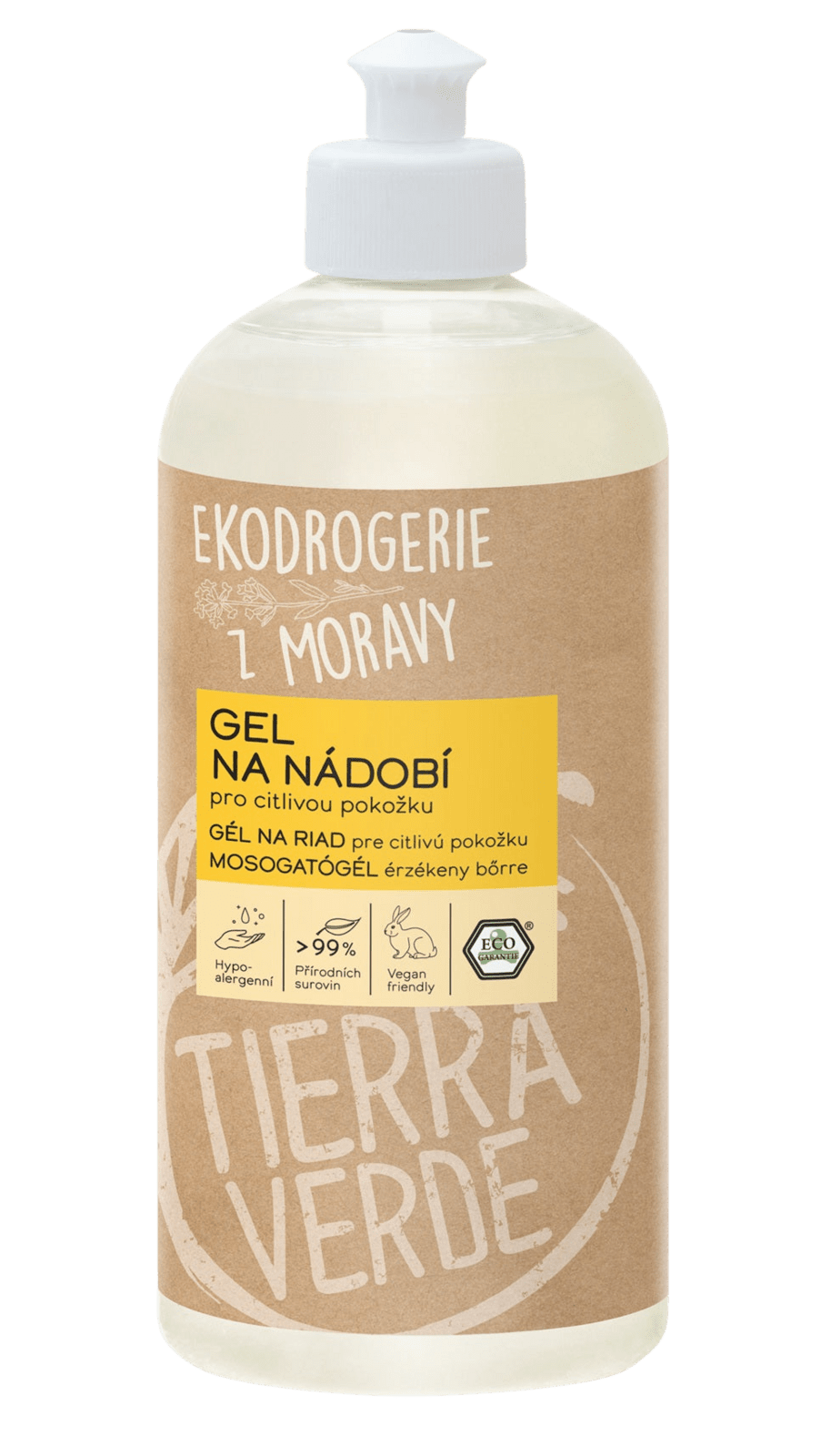 TIERRA VERDE Gel na nádobí pro citlivou pokožku 500 ml