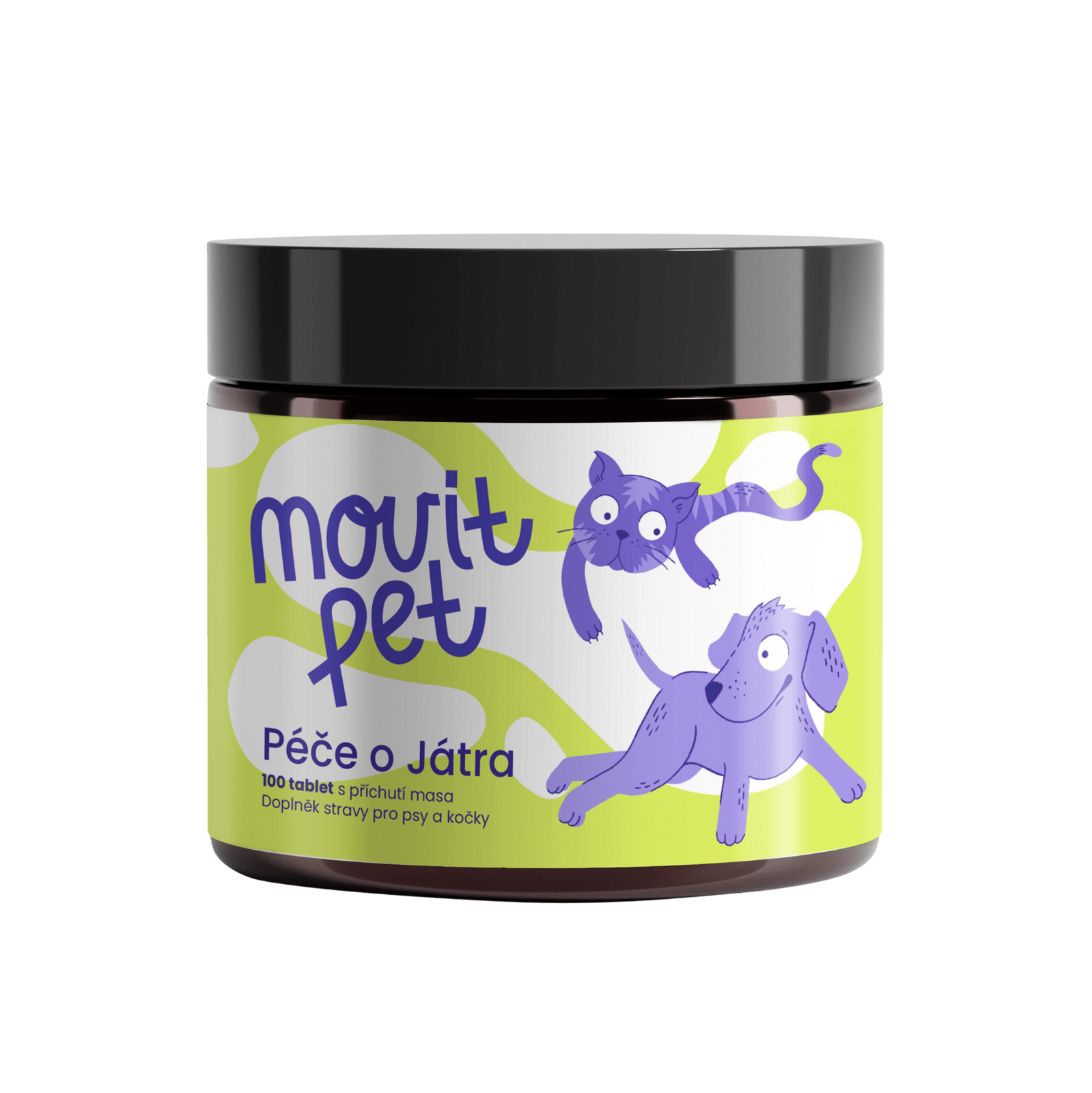 MOVIT ENERGY PET Péče o játra s příchutí masa 100 tablet