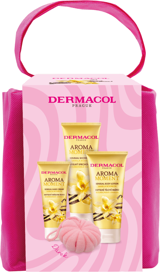 DERMACOL dárkový balíček Aroma moment Vanilka + houbička