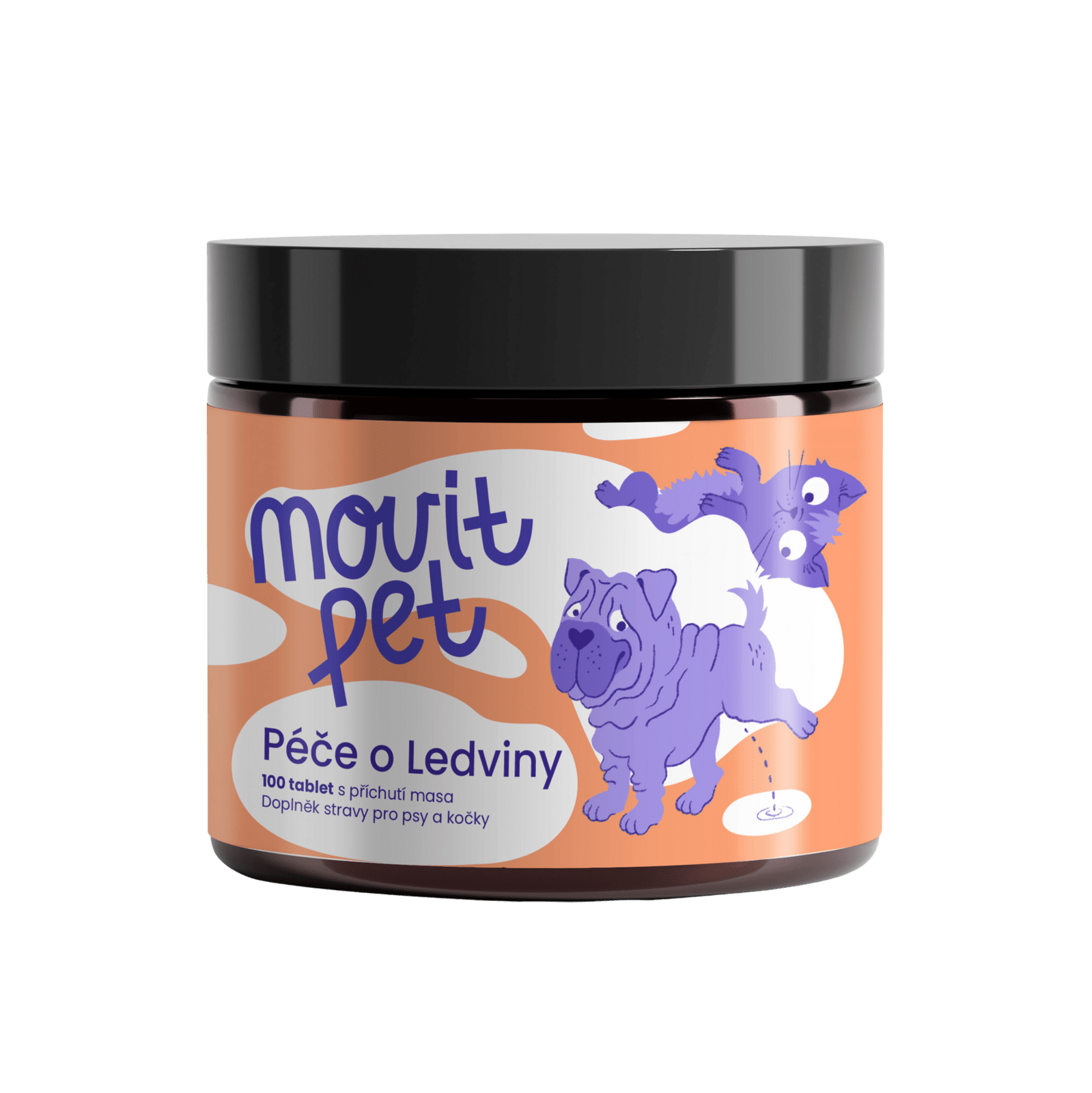 MOVIT ENERGY PET Péče o ledviny s příchutí masa 100 tablet