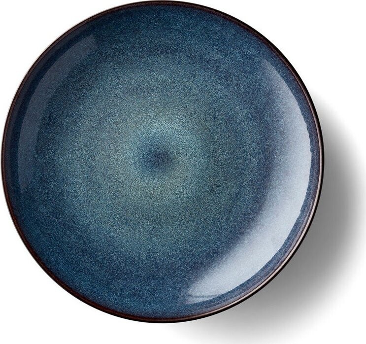 Černo-modrá kameninová servírovací mísa Bitz Stentøj, ø 40 cm