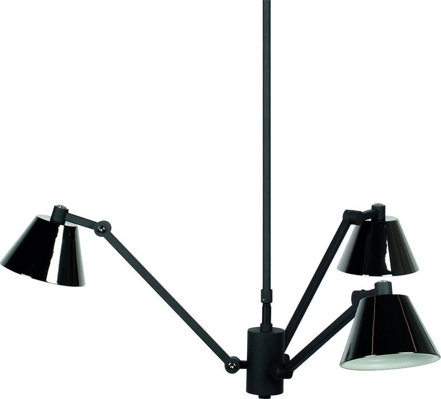 Leskle černé závěsné svítidlo Lub – Zuiver