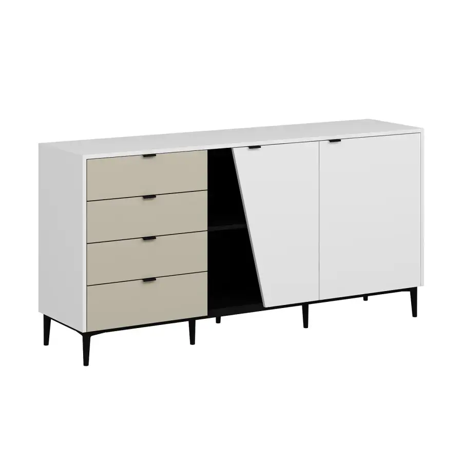 Casarredo Komoda GREVENA - bílá/pískovec