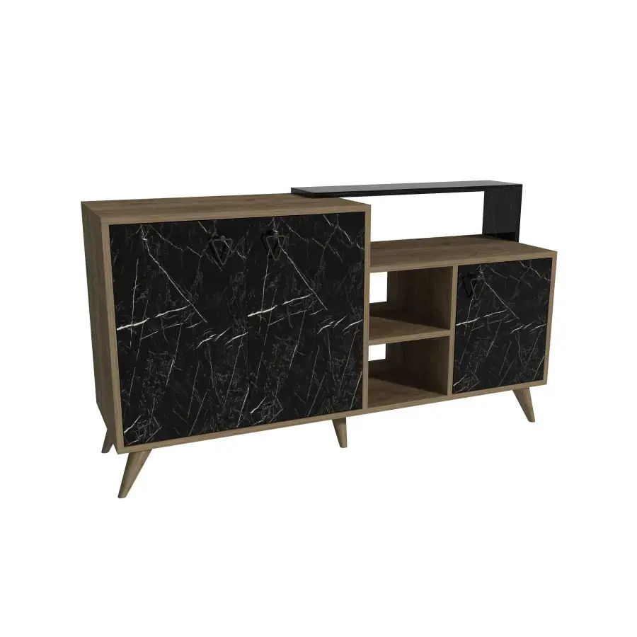 Casarredo Komoda SPARTI - ořech / černá