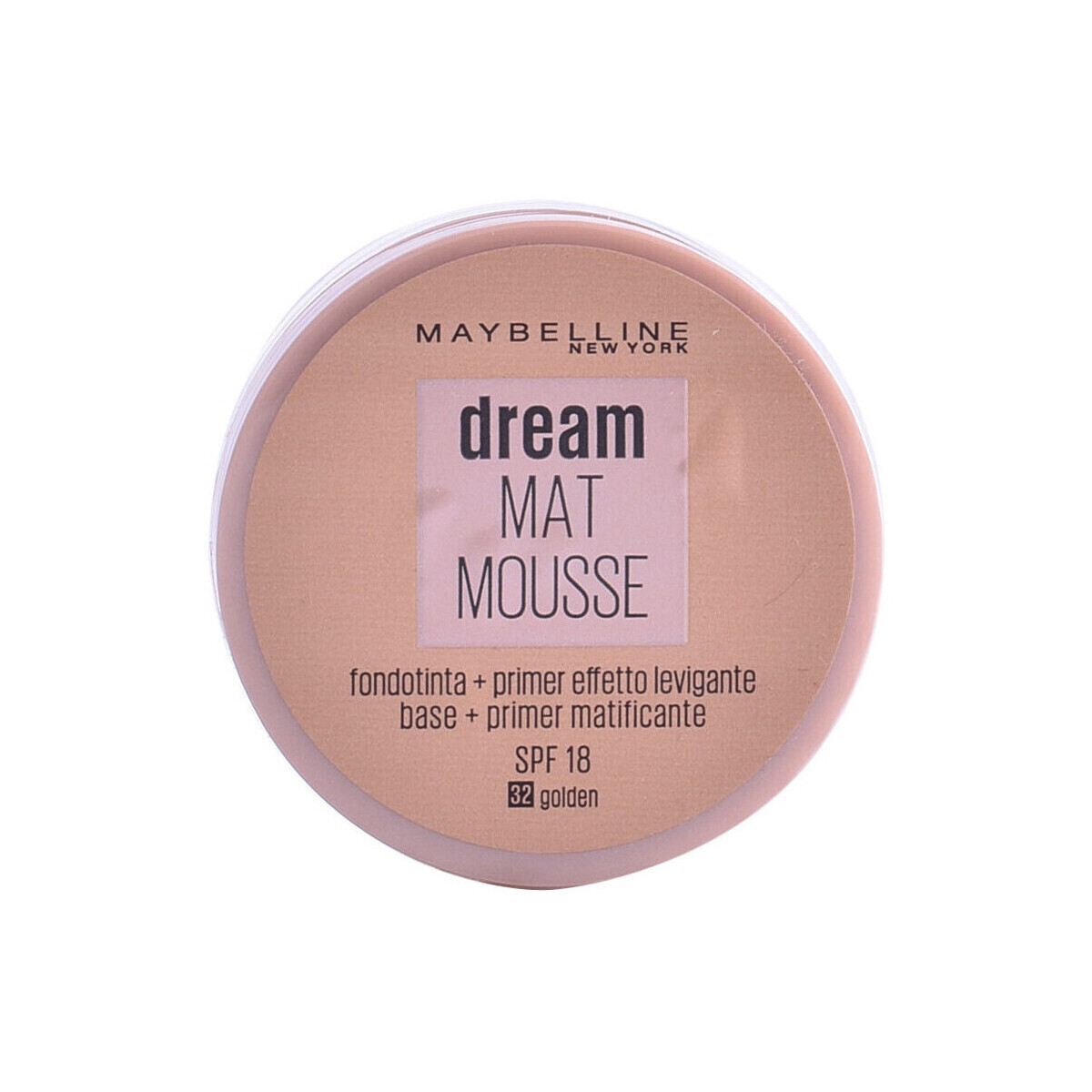 Maybelline New York  Dream Mat M0usse Foundation + Mattifying Base - 32 Gold  Béžová