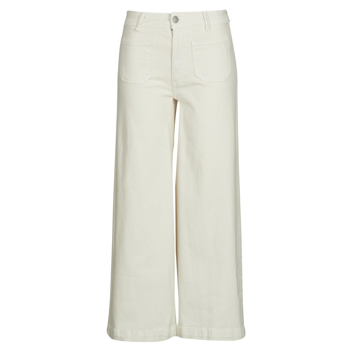 Pepe jeans  HIGH RISE WIDE CROP TANIA POCKET  Bílá
