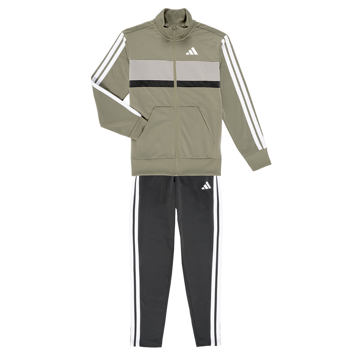 adidas  Seasonal Essentials Tiberio 3-Stripes Tricot Track Suit Kids  Šedá