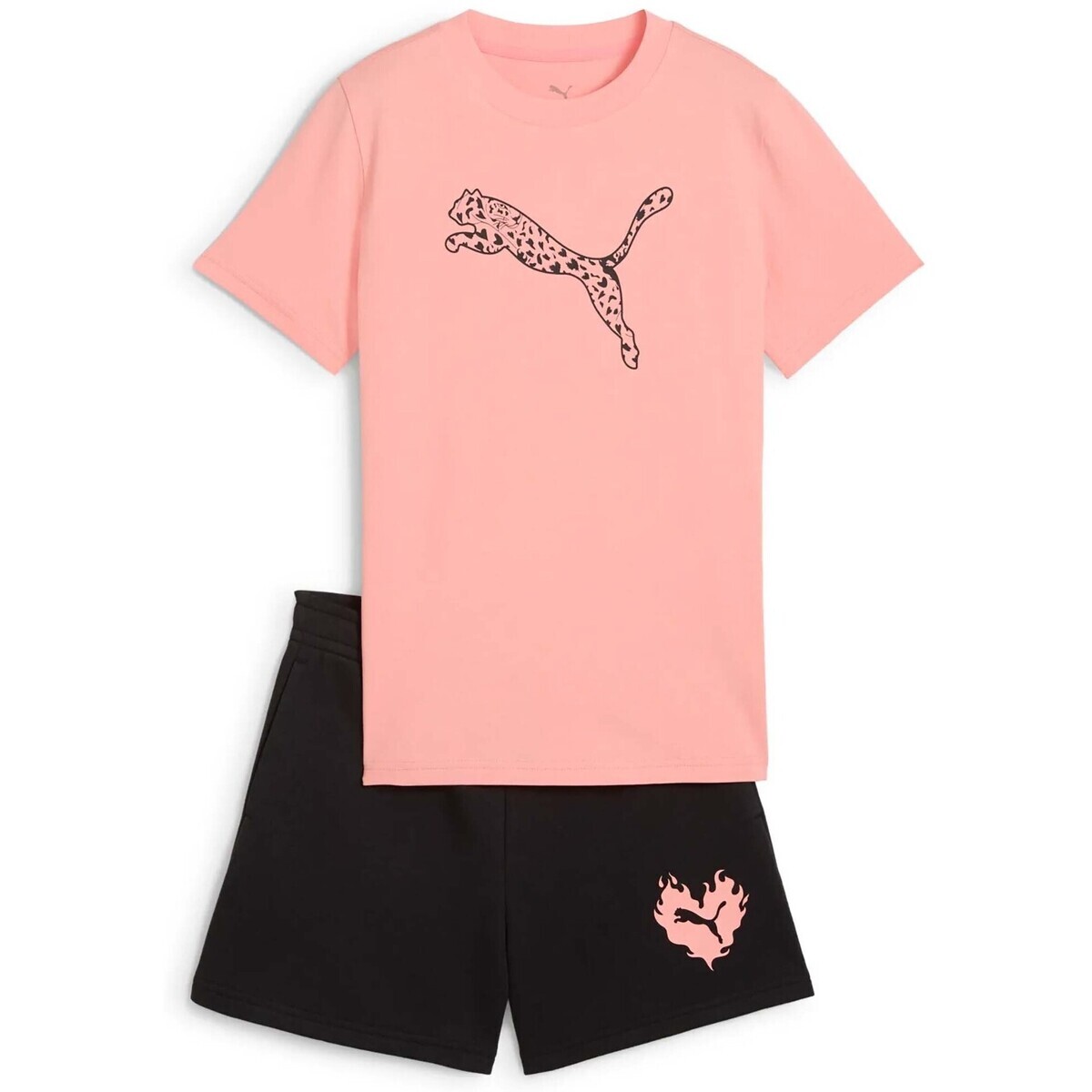 Puma  Flaming Love Tee And Set G  Růžová