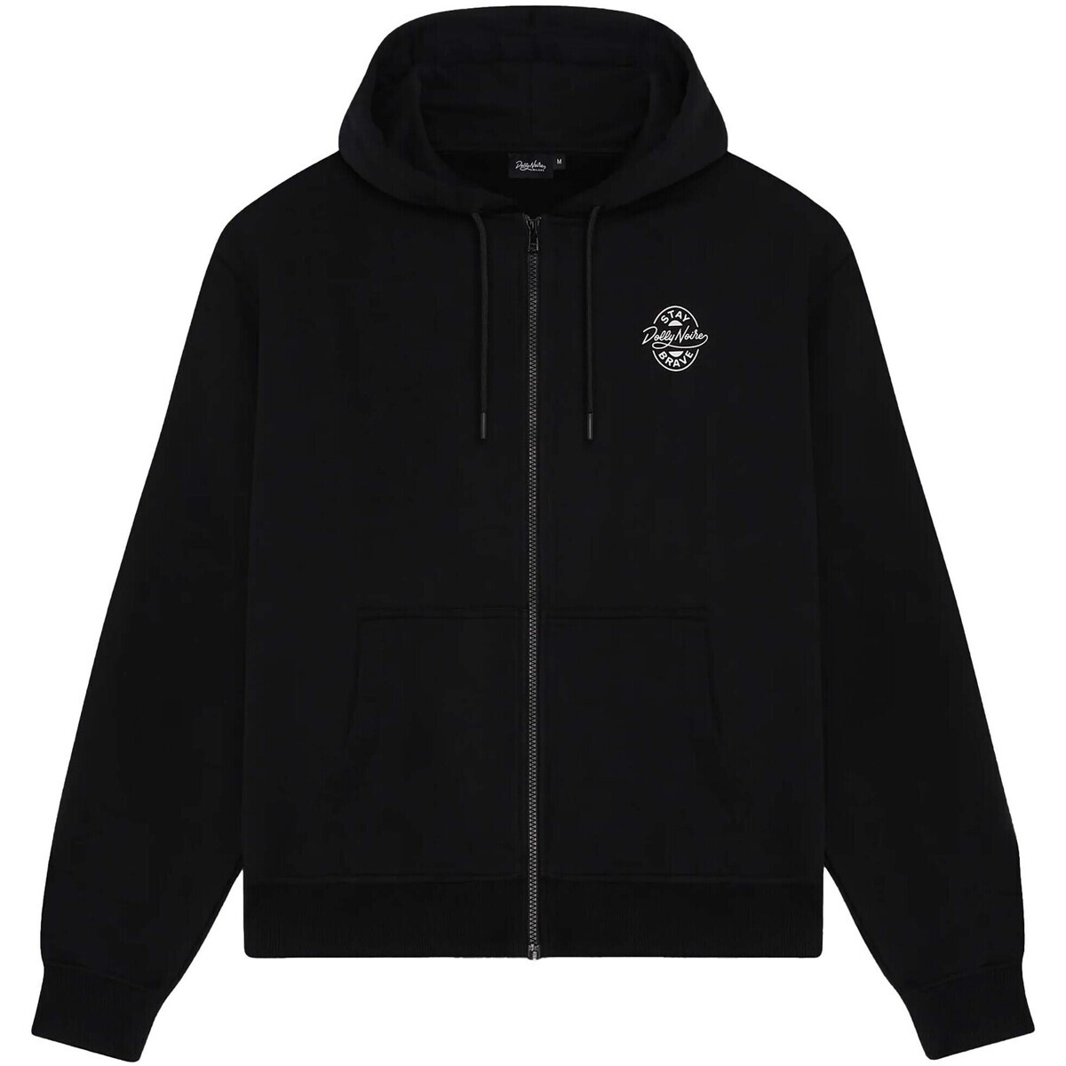 Dolly Noire  Logo Brew Label Zip Hoodie  Černá
