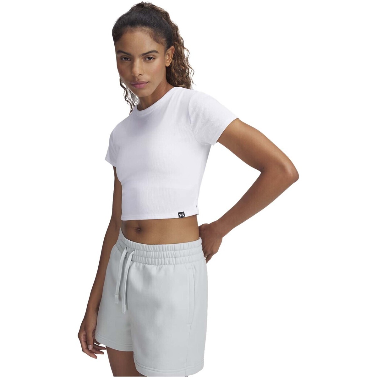 Under Armour  Ua Rival Rib Baby Tee  Bílá