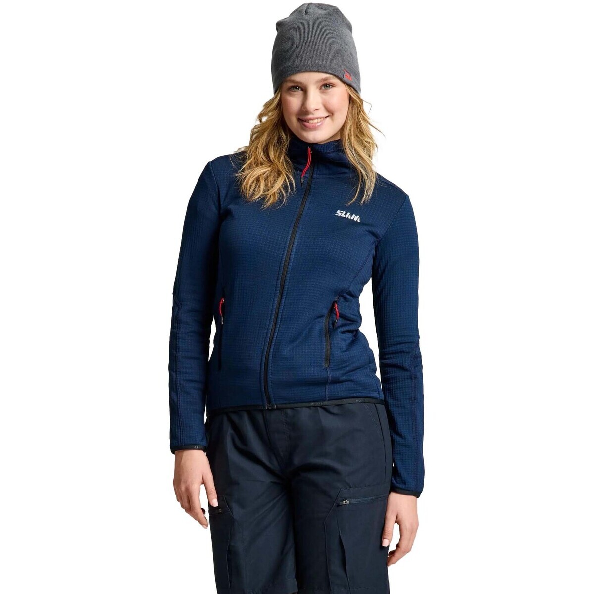 Slam  Act Ws Grid Fleece  Modrá