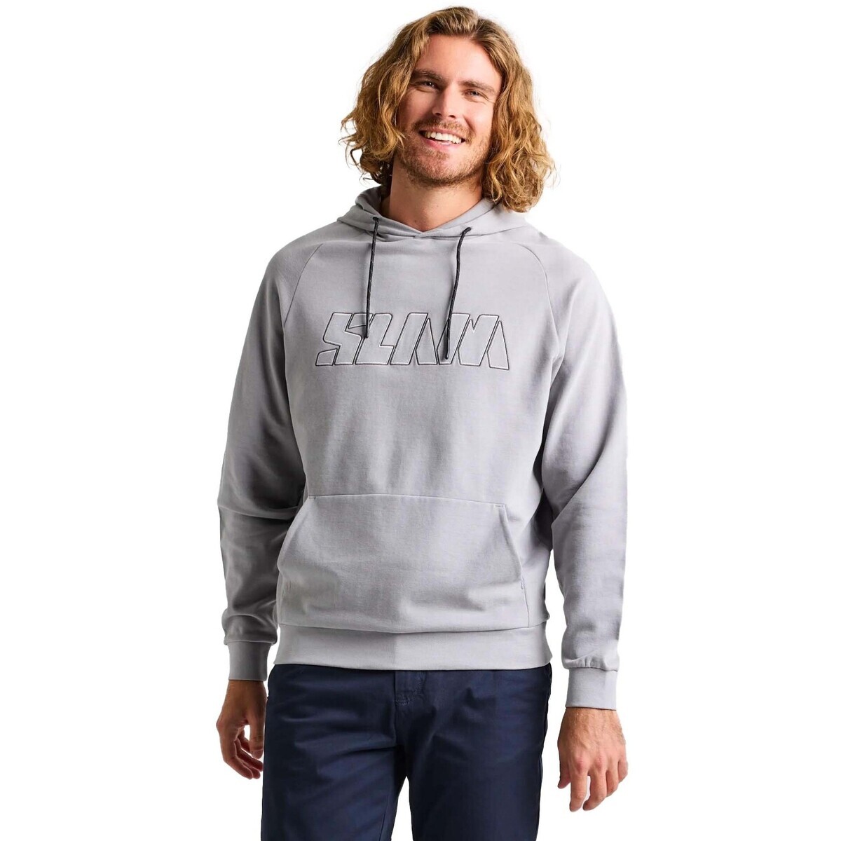 Slam  Logo Hoodie  Šedá