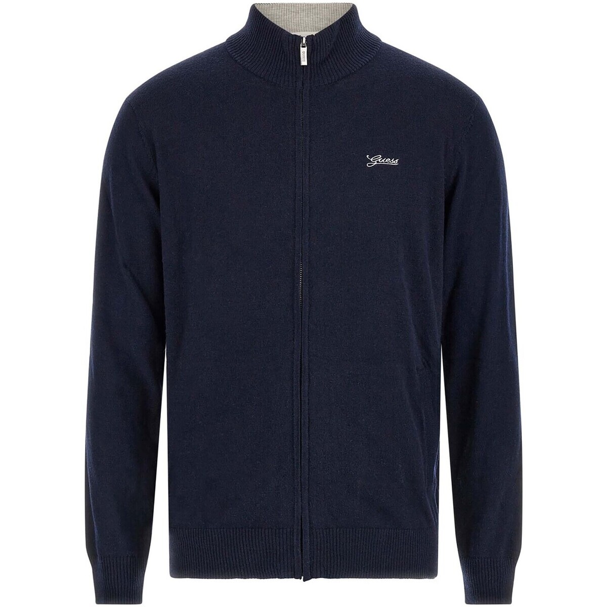 Guess  Darrell Ls Zipped Cardi Basic  Modrá