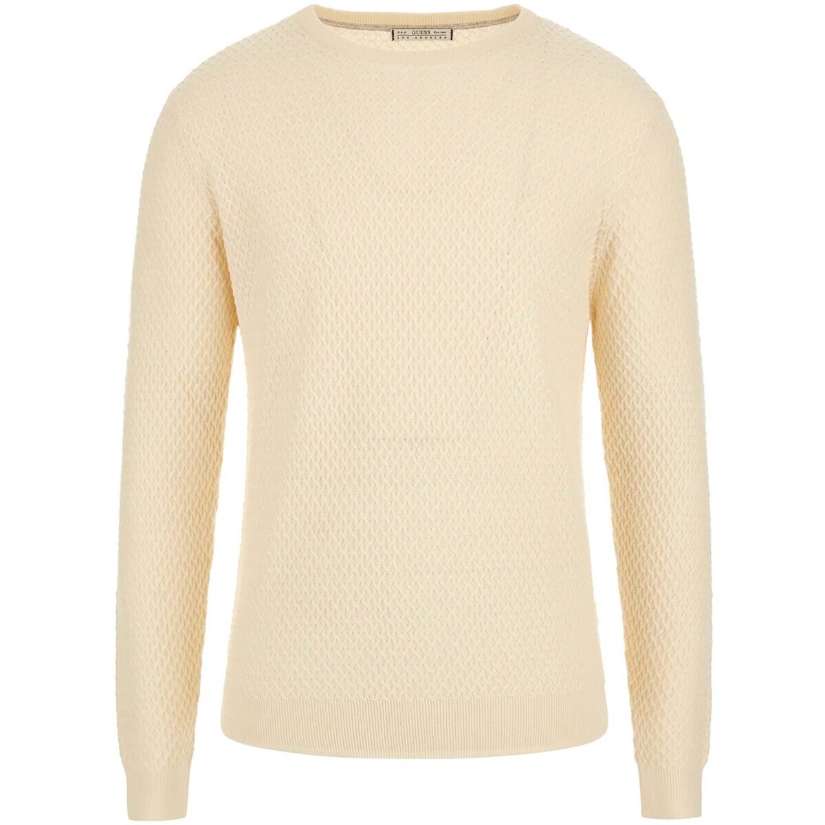 Guess  Davin Cn Ls Stitched Swtr  Béžová
